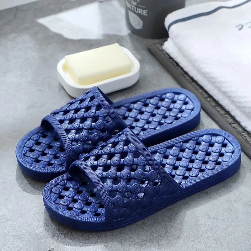 Bathroom Quick-drying Slipper for Women Spring Fall Indoor Home Hollow Shoes Flips Unisex Couple House Bathroom Hollow Slippers