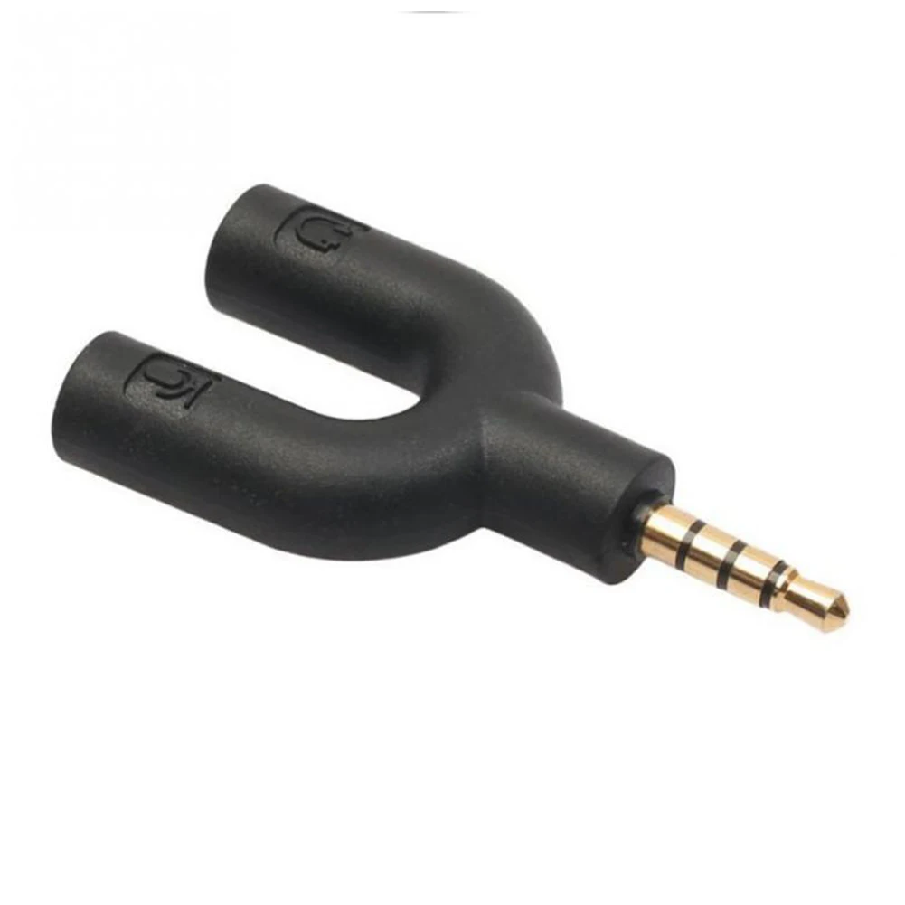 Аксессуары для наушников Портативный сплиттер микрофона двойной разъем