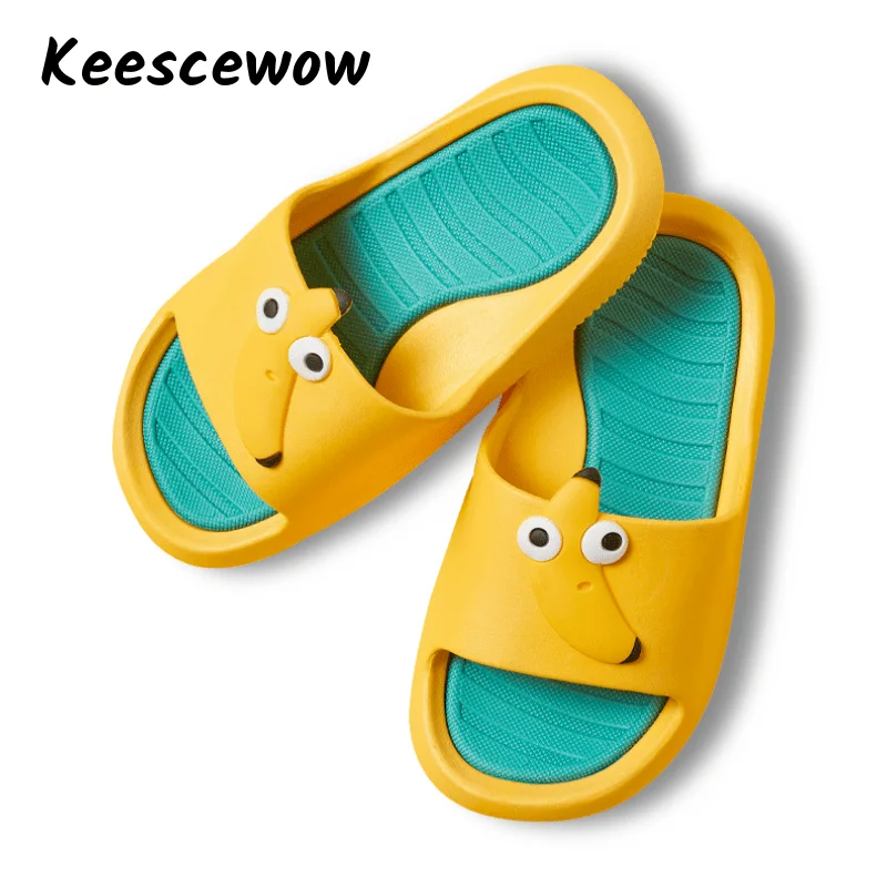 

Keescewow Children's slippers summer Korean version of the cartoon fruit home interior cute baby red slippers boy home non-slip