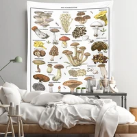 nordic style colored mushroom print tapestry 1 piece
