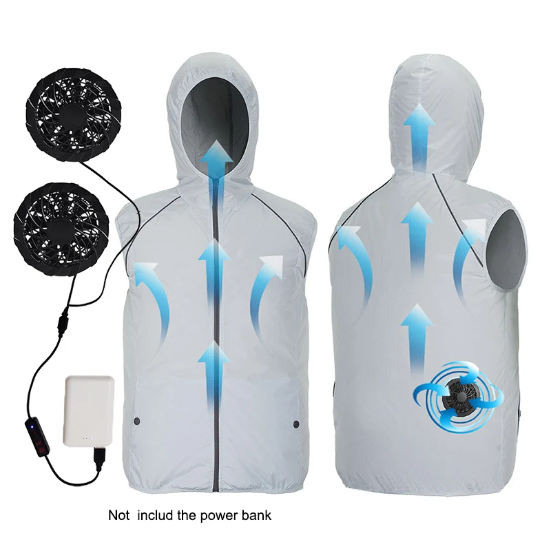 

Air Conditioning Jacket Waterproof Anti-UV Clothing USB Cooling Conditioned Fan Jackets For Outdoor High Temperature Working
