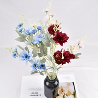 artificial flowers 5 dahlias per plant suitable for indoor home decoration holiday party diy wedding anniversary jewelry