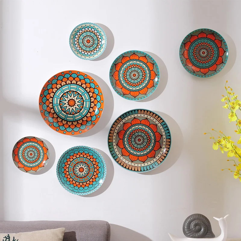 Настенные декоративные креативные керамические подвесные тарелки поднос для
