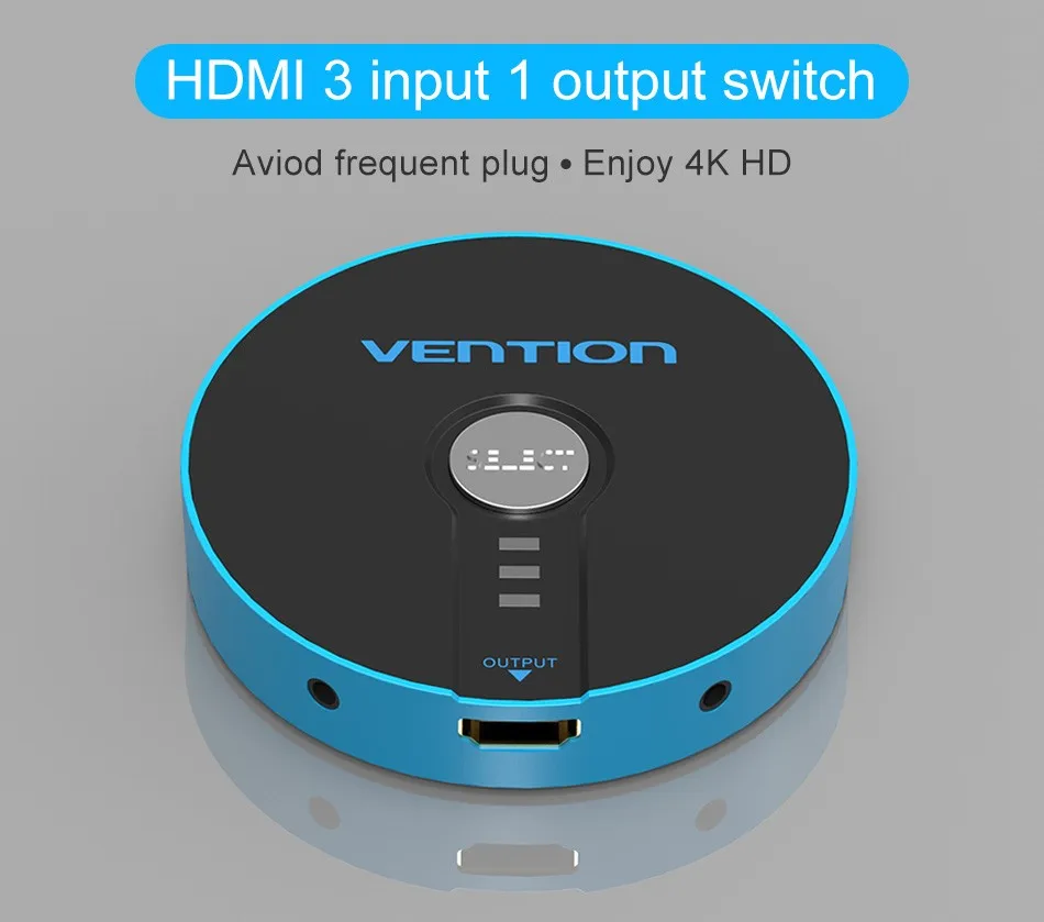 Vention HDMI Разветвитель переключатель 5 вход 1 выход HDMI коммутатор 5X1 3X1 для xbox 360 PS4/3 Smart Android HDTV 4K 5 портов HDMI адаптер