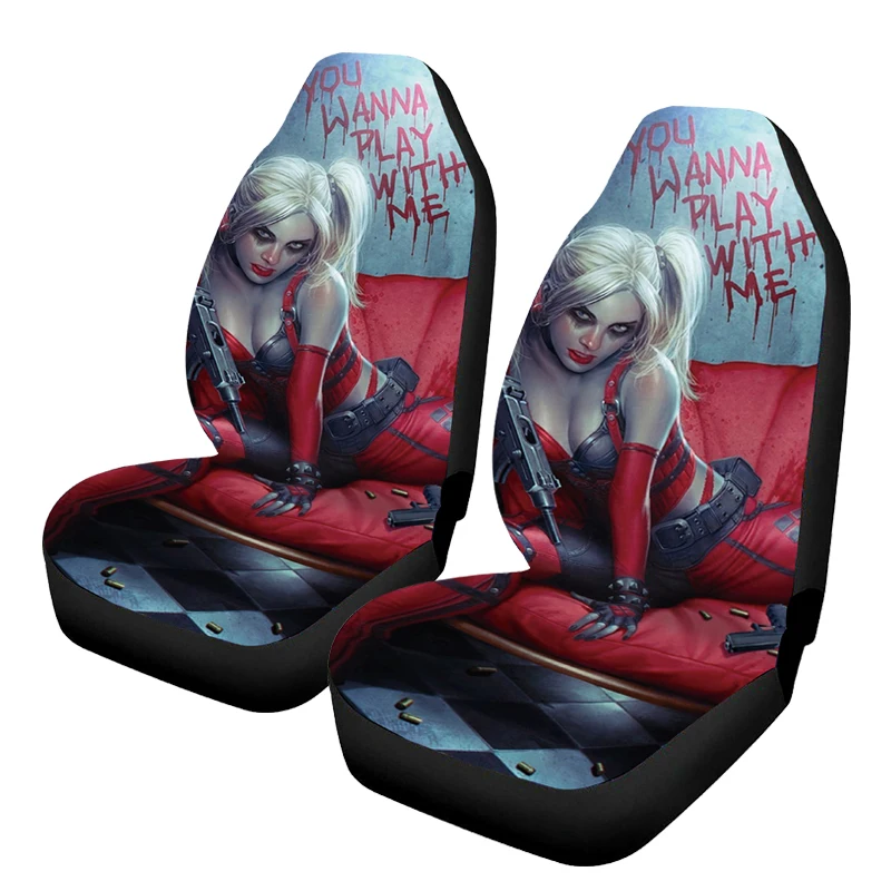clown 3d printing womens full set of car seat cover front and rear seat protection device suitable for suv trucks and vans free global shipping