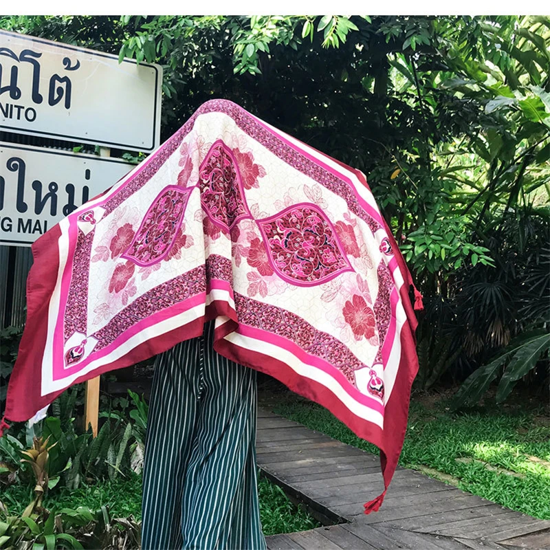 

Fashion scarf new shawl tassel oversized cotton multi-function scarf ladies scarf elegant four seasons available Schal