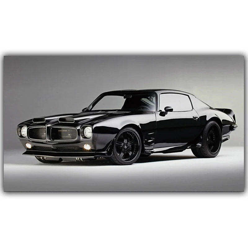 Классические классные черные спортивные фотообои Firebird картины на холсте