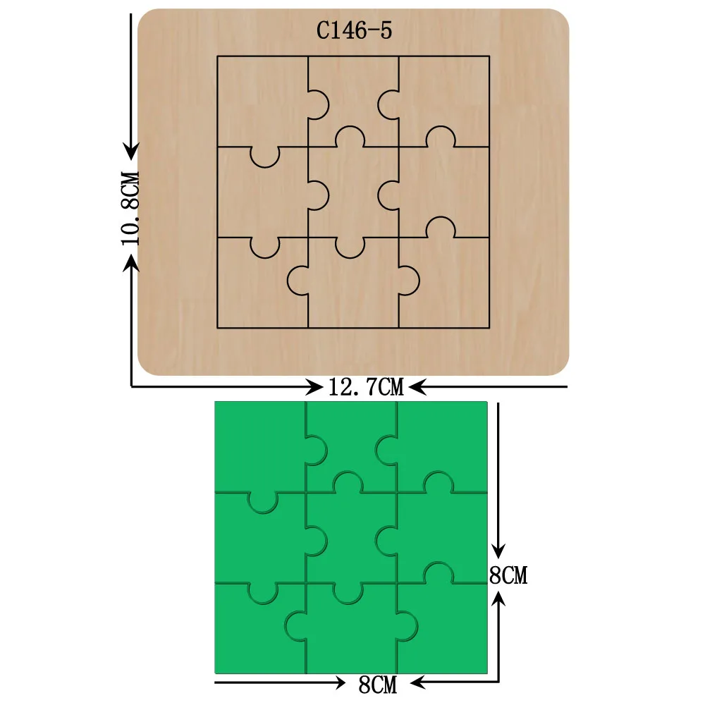 

New Puzzle Wooden die Scrapbooking C-146-5 Cutting Dies Compatible with most die cutting machines