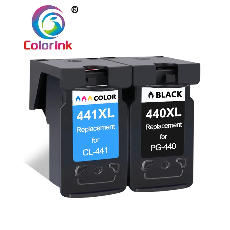 1SET BK and color Coloink 2 шт совместимый 440XL 441XL сменный картридж для принтера PG 440 441 XL для Canon Pixma MG2180 3180 4180 4280 MX438 518 378 - Цвет: 1SET BK and color