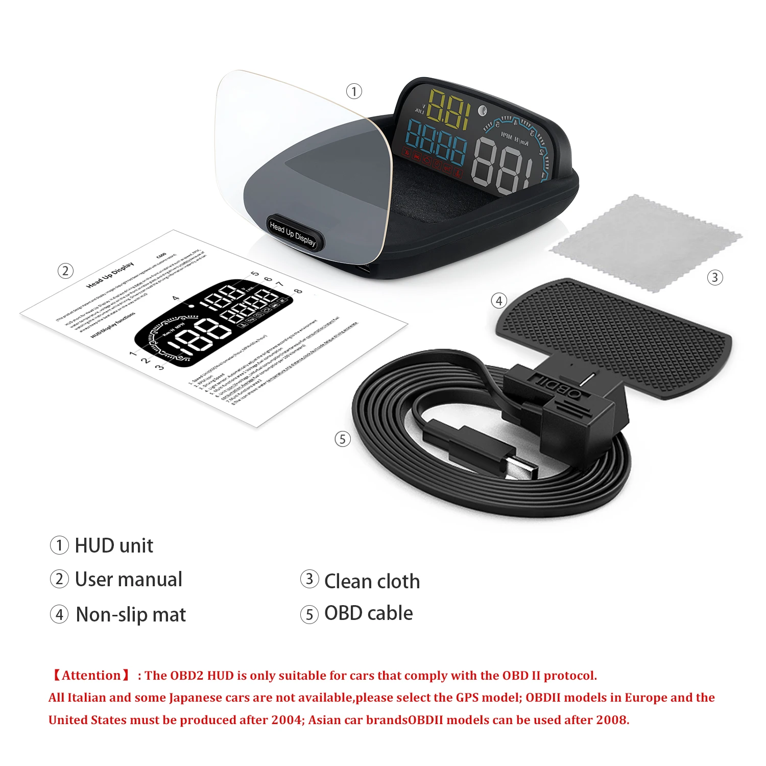 

OBD2 HUD Head Up Display C600 car Auto Overspeed Alarm Computer Display HUD Speed Fuel Consumption Car Speedometer Projection