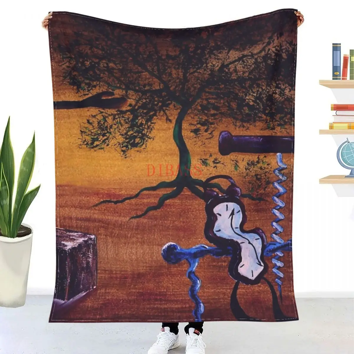 

Dalis Watch 3D Printed Flannel Throw Blanket Bedspread Sofa blankets