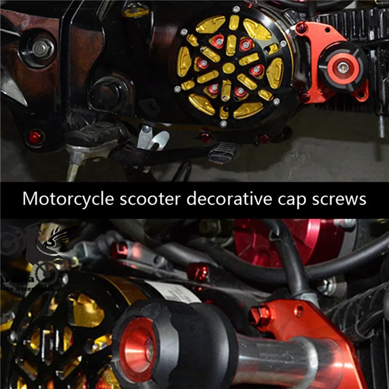 

Hot Sale 30Pcs/lot ( In Different Size) Motorbike Screw Nut Bolt Cap Cover Motorcycle Screw Nut Cover Cap Decoration Car Styling