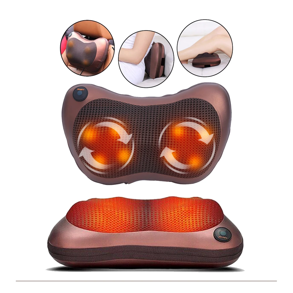 Электрический массажер для шеи плеч спины тела подушка массажа шиацу спа