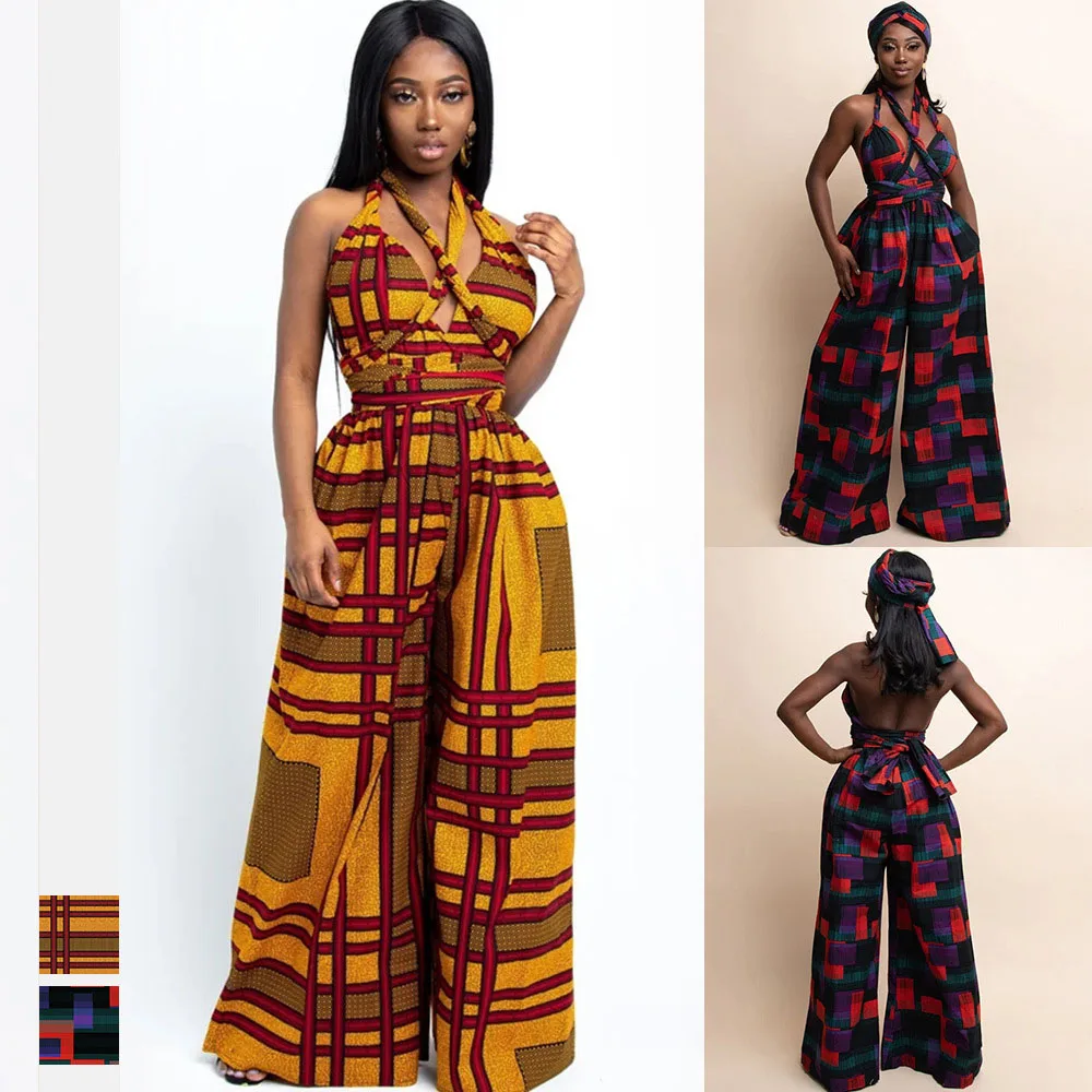 

Fashion African Clothes For Women Vetement Femme 2021 High Quality Traditional Ethnic Party Dress Jumpsuits Nigerian Clothes