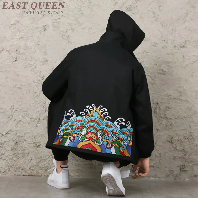 Осеннее мужское хлопковое кимоно с принтом свободная модная женская верхняя