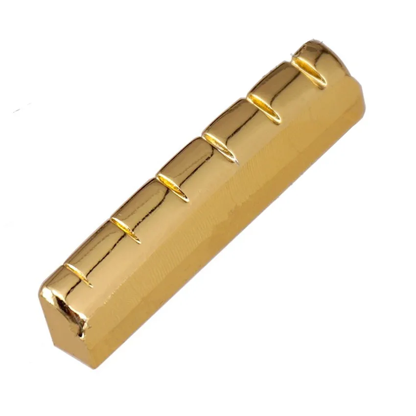 Гитары Запчасти 6 строка с прорезью и латунной гайкой для акустических гитар