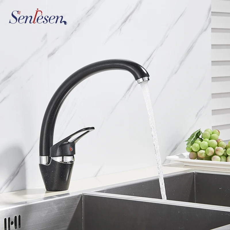 Кухонный Смеситель Senlesen выдвижной кран на одно отверстие поворотный 360