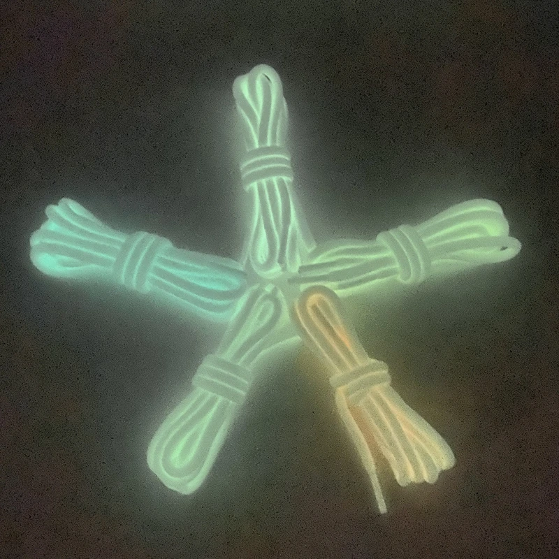 Luminous Shoelaces Glow In The Dark Night Color Round Fluorescent Shoelace Sports Canvas Shoelaces Adult children Shoe Laces