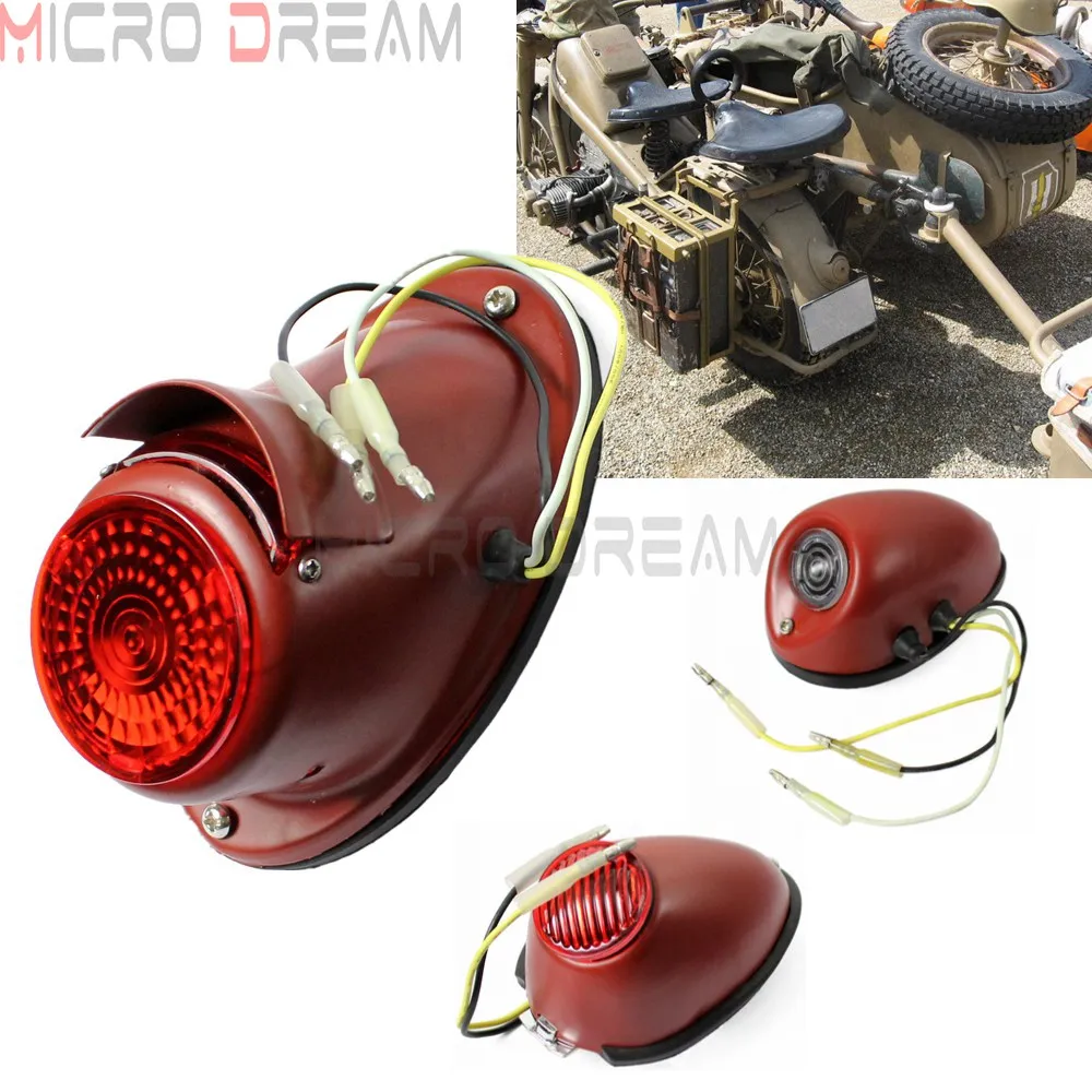 

For BMW M72 R75 K750 KS750 Dnepr Ural Sidecar Retro Classic Taillights Brake Stop Indicator Lamp Tail Light Fender Rear Light