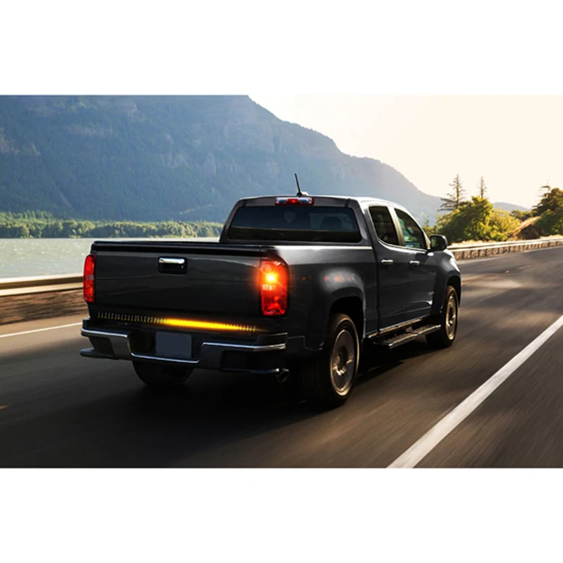 

60 Inch Triple Row Truck Tailgate Led Strip Light Bar With Reverse Brake Turn Signal For Jeep Pickup Suv for Dodge