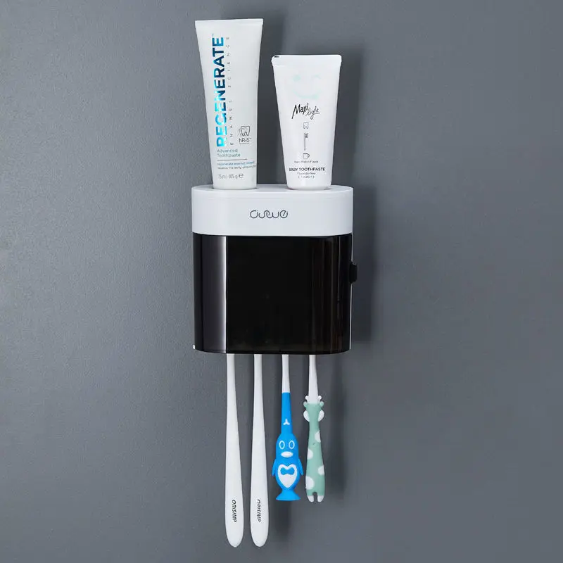 

Automatic Toothpaste Dispenser Anti-dust Wall Mounted Toothbrush Storage Rack Punch-free Toothpaste Squeezer Home Bathroom Tool