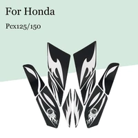 for honda pcx125150 fuel tank cap side stickers motorcycle accessory maintenance 3d carbon fiber