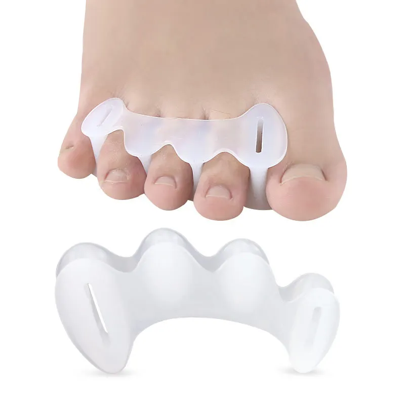 

High Quality 1 Pair 3-Hole Silicone Toe Separators Toe Spacer Stretcher for Overlapping Toe