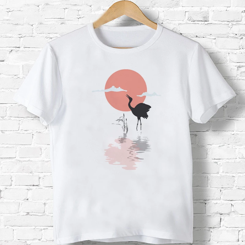 

Футболки с рисунком фламинго для мальчиков и девочек, модная повседневная футболка в стиле Харадзюку, детская одежда, на лето