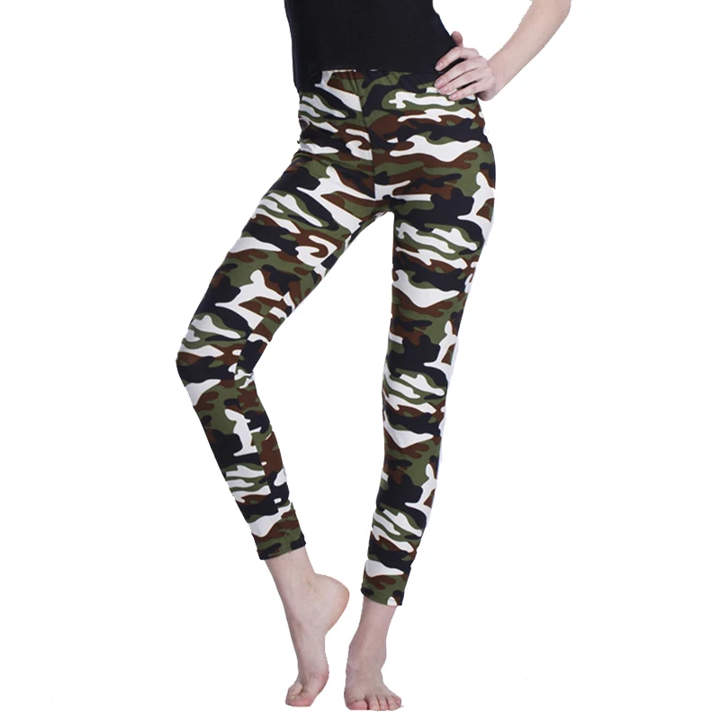 Camouflage 1 CHSDCSI, повседневные леггинсы в полоску, Сексуальные Черно-белые леггинсы в клетку, женские леггинсы, эластичная резинка на талии, спортивная одежда, Клетчатые Леггинсы с принтом - Цвет: Camouflage 1