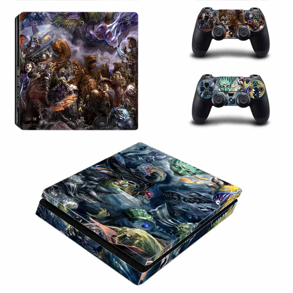 Предоставляем на заказ виниловые наклейки Final Fantasy для Sony Playstation 4 Slim, аксессуары для джойстика и консоли Ps4.