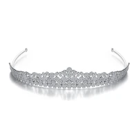 floralbride copper crystal rhinestones zircon bridal tiara wedding cz queen princess pageant party crown women jewelry