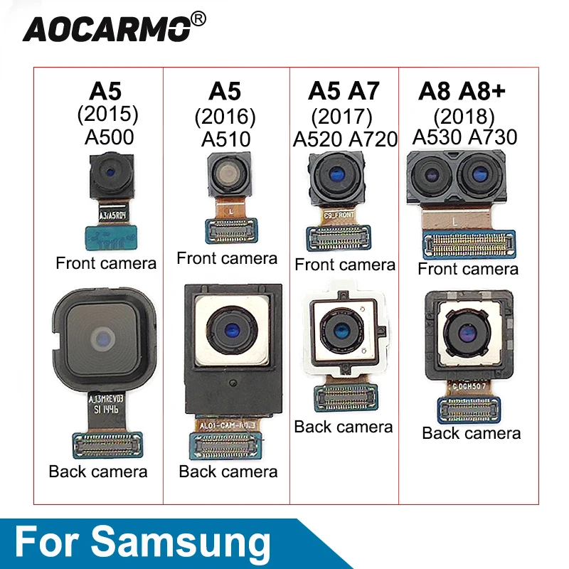 Передняя камера Aocarmo для Samsung Galaxy A5 2016 2017 A510 A520 A530 A720 A730 гибкий кабель замены задней
