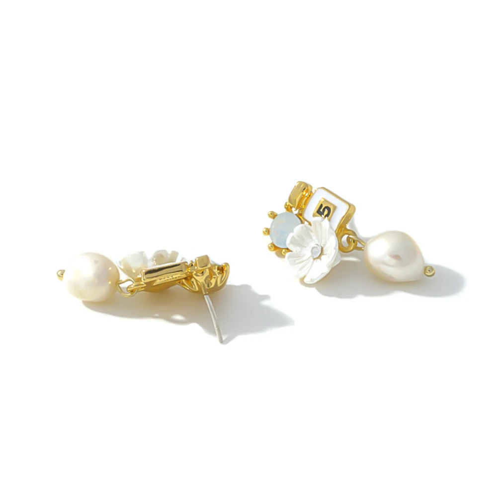 YMYW модные висячие серьги в виде цветка из натуральной раковины роскошные с