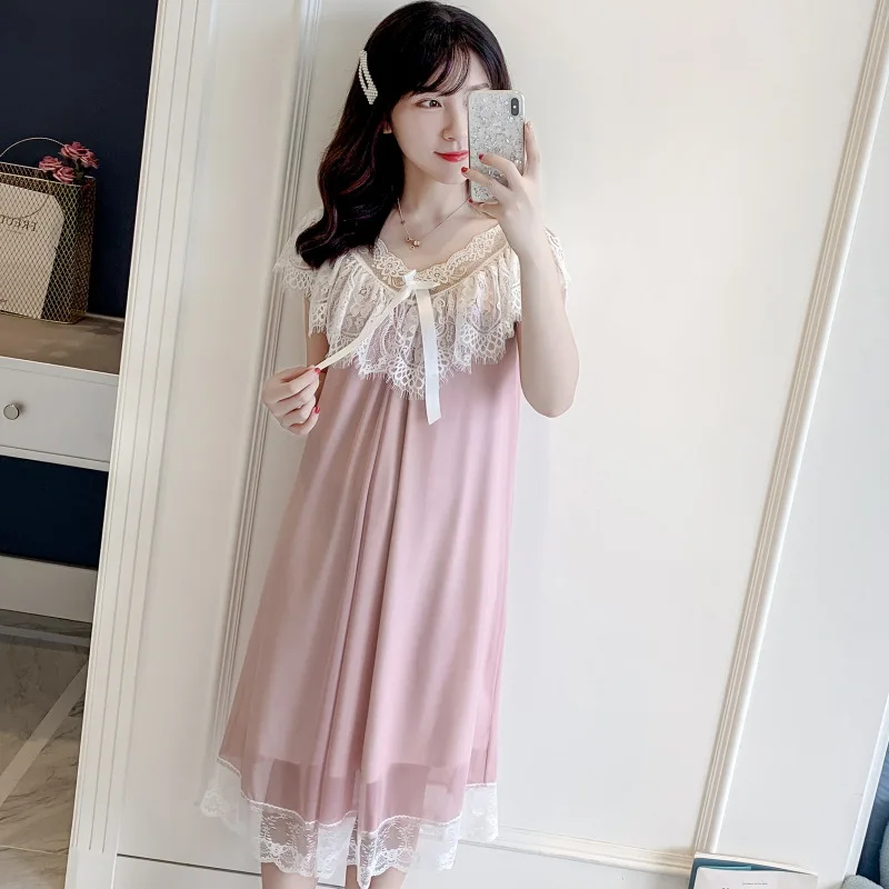 Хлопок сна ночные рубашки Лаунж & Ночная рубашка Пижама принцессы Детское Белье