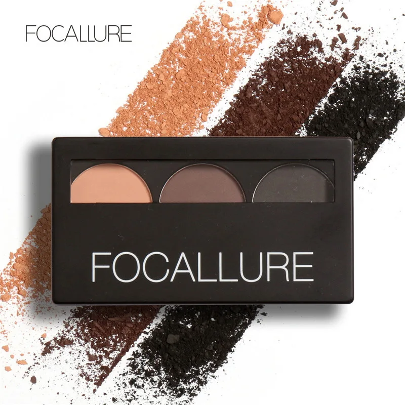 

Focallure 3 Color Waterproof Eye Shadow Eyebrow Powder Make Up Palette Women Beauty Cosmetic Eye Brow Makeup Kit Set