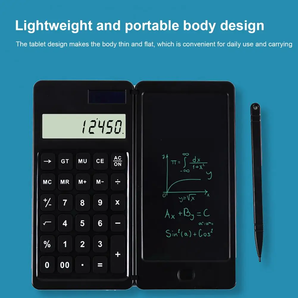 Foldable High-quality with Stylus Calculator Digital Writing Tablet Eye Protection for Children | Calculators