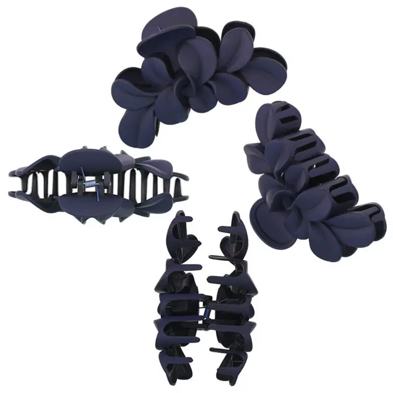 

13cm Frosted Resin Hair Claw Clips Womens Large Twist Leaves Shaped Banana Jaw Ponytail Clamp Non-Slip Styling Spring Barrettes