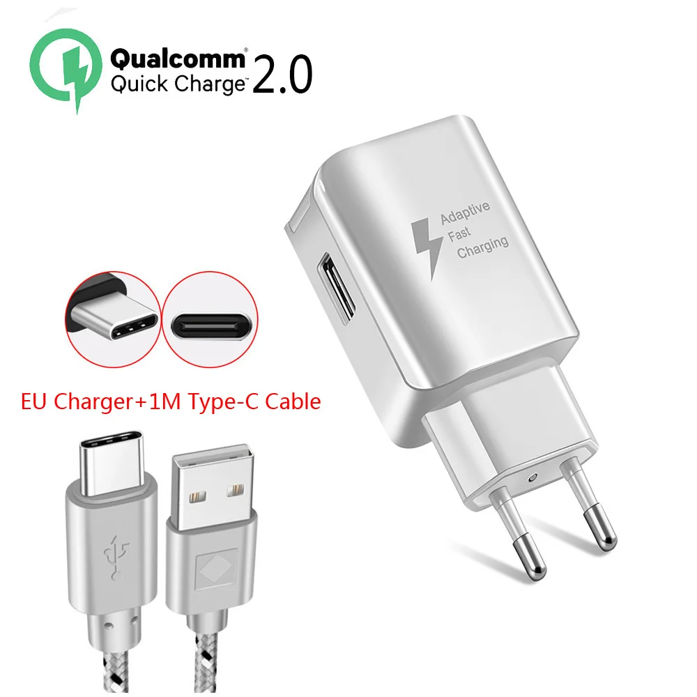 USB Зарядное устройство 5 V/2A 9В/1.67A Через переходник для розетки ЕС штепсельная вилка американского стандарта для samsung huawei LG XIAOMI - Тип штекера: Charger With  Cable