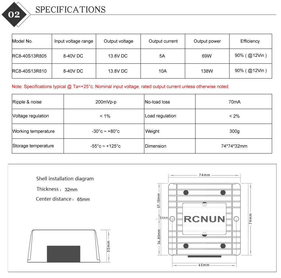 Вход 8-40V 12V 24V to 13,8 V 5A 10A повышающий понижающий преобразователь питания постоянного тока повышающий понижающий автомобильный регулятор напряжения RCNUN CE RoHS