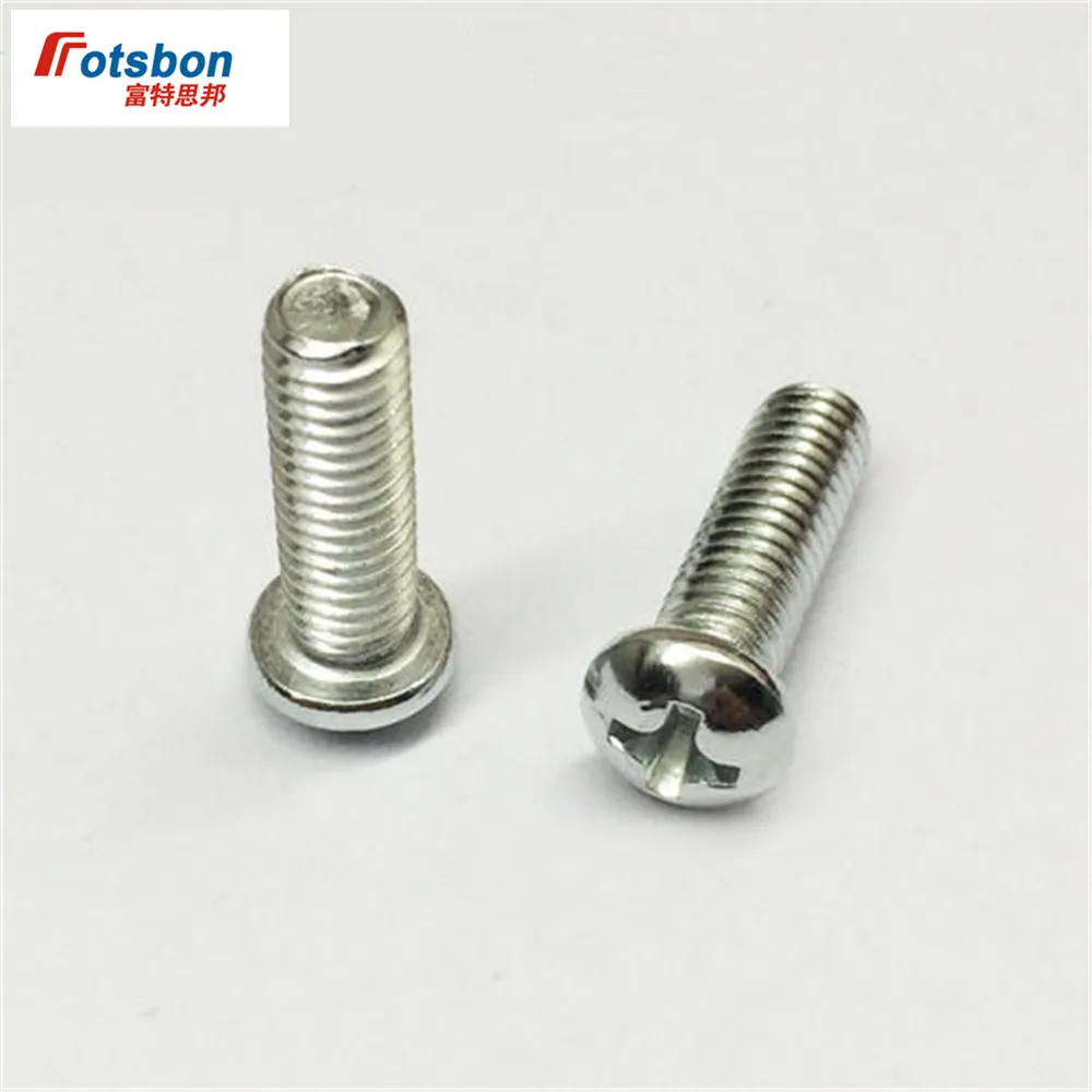 

M6 Pan Head Screw Flat Tail Screws Cross Recessed Raised Counter Phillip Plaine Inox Puntas Rvs Vis Inoxydable DIN7985 ISO7045