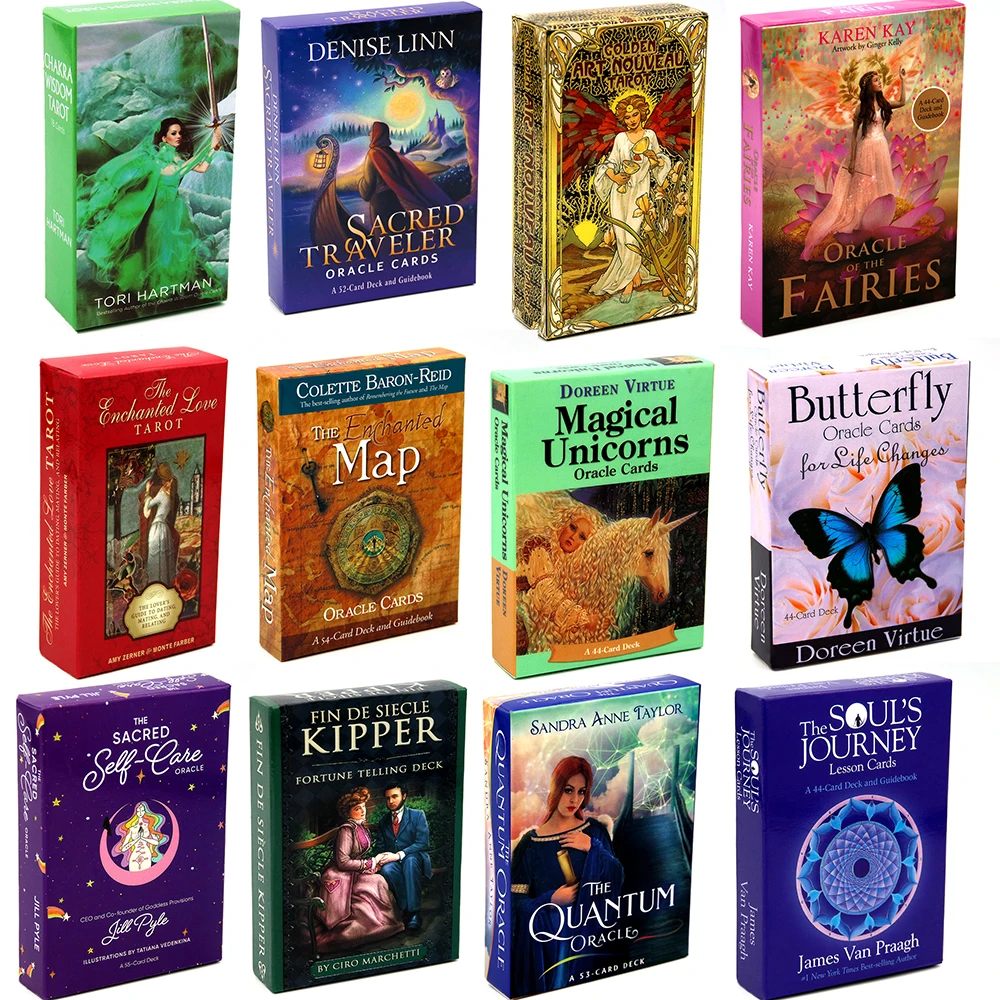 Колода таро в стиле золотого арт нового 78 карт любящие слова священного