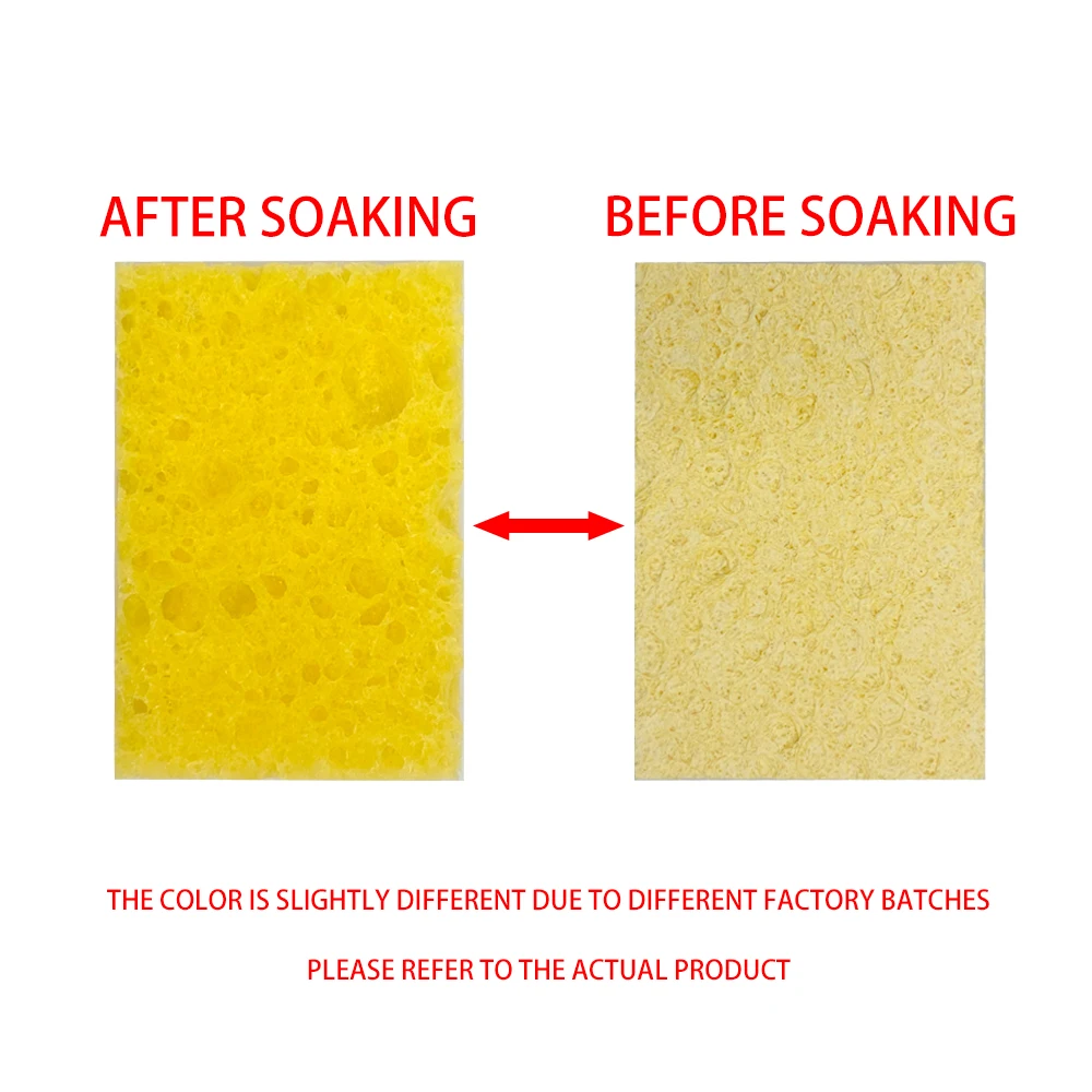 

Soldering Iron Tips Cleaning Sponge Cleaner High Temperature Enduring Condense Sponge for Welding Tips Cleaining Tool