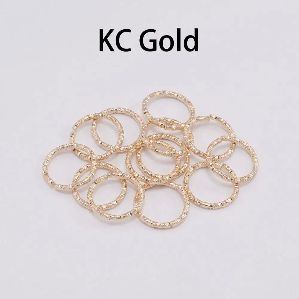 KC Gold 100 шт./лот, 8, 10, 15, 18, 20 мм, Серебряное золото, прыгающие кольца, Круглый витой, разъемные кольца, соединители для Diy, ювелирные изделия, принадлежности для изготовления - Цвет: KC Gold