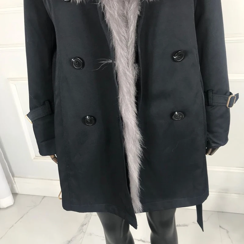 Женская парка с натуральным лисьим мехом новинка 2020 модное пальто круглым