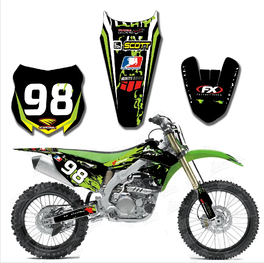 

custom made sticker decals and background graphics For Kawasaki KX250F KXF250 KXF 250 KX 250F 2013 2014 2015 2016
