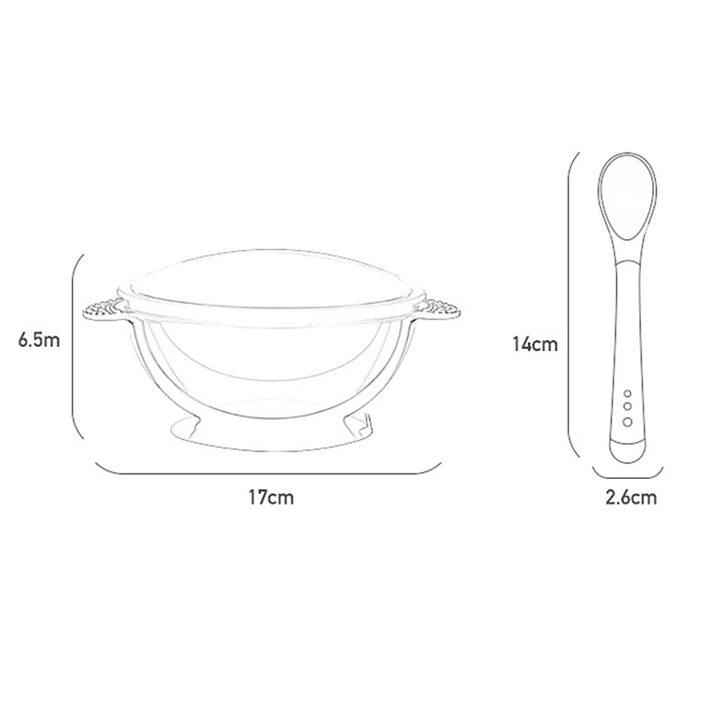 

Baby Feeding Tableware Children Plate Sucker Bowl Toddler Baby Kids Child Feeding Lid Training Bowl with Spoon Learnning Dishes