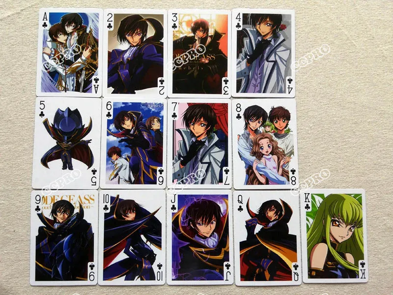 CODE GEASS Аниме Покер карты HITMAN REBORN мост Natsume настольные карточки/Игральные для