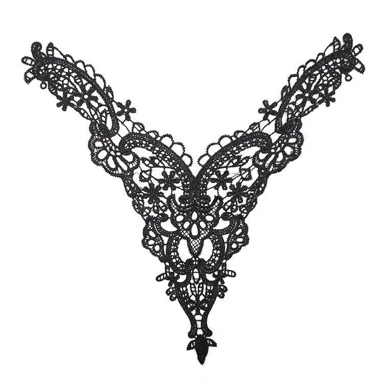 Вышивка с круглой горловиной для творчества искусственные Съемная воротники