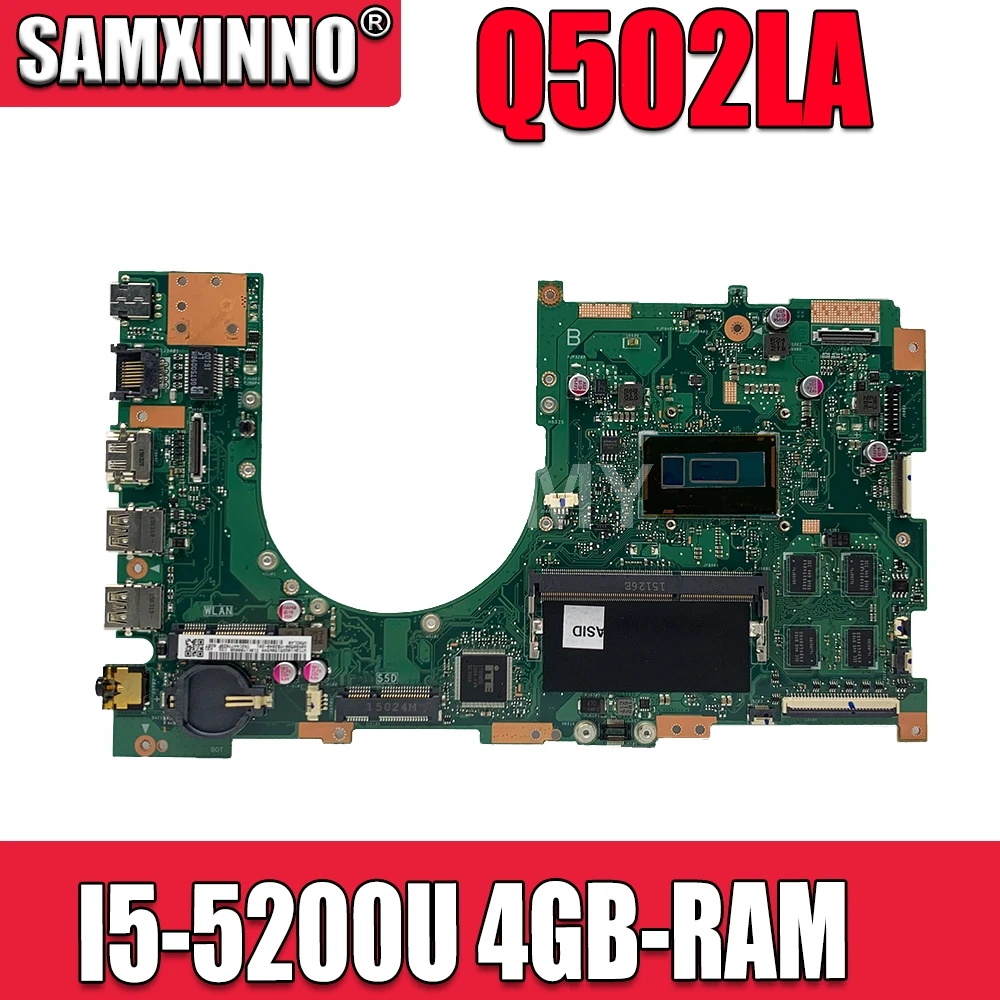 Akemy Q502LAB материнская плата для ноутбука For Asus Q502LA Q502L с I5 5200U 4GB RAM|Материнские платы|