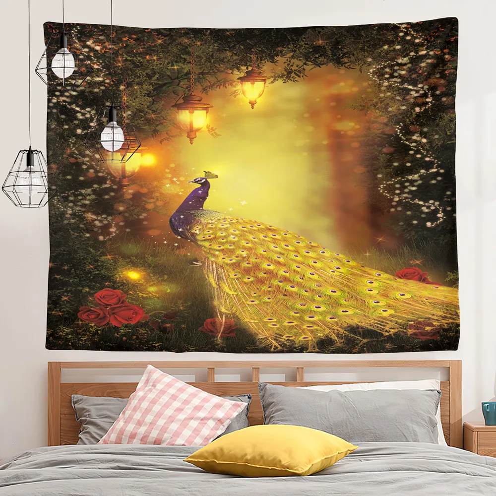 

Животные серия павлинов фоновая ткань Ins украшение гобелен домашнее украшение прикроватная Спальня настенное покрытие гобелен